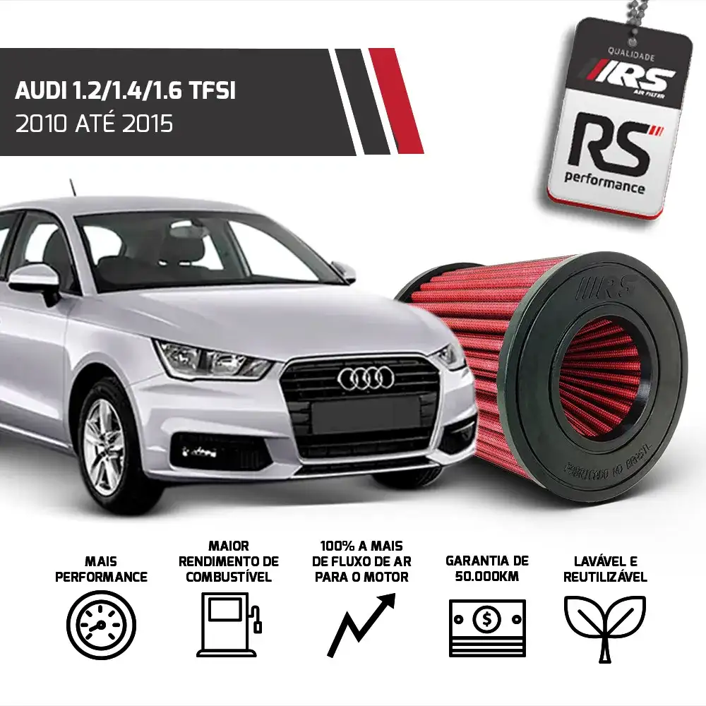 Filtro Esportivo Audi A1 1.2 1.4 1.6 Tfsi 2010 Até 2015