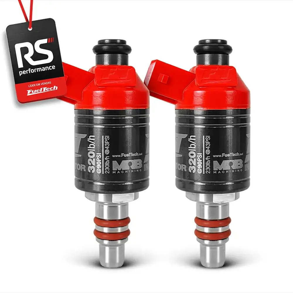 Kit 2 Bicos Injetores Baixa Impedância Ft Injector 320lbs/h