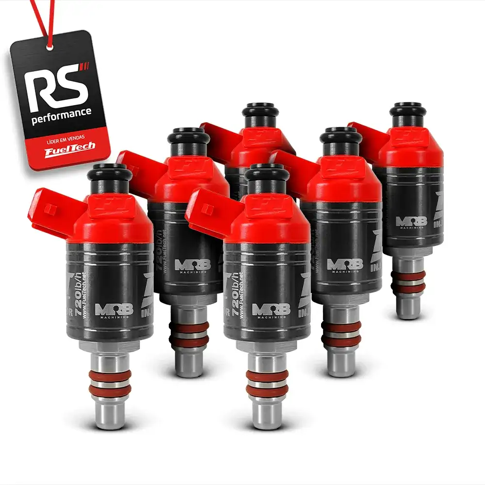 Kit 6 Bicos Injetores Baixa Impedância Ft Injector 720lbs/h
