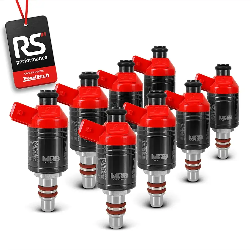 Kit 8 Bicos Injetores Baixa Impedância Ft Injector 520lbs/h