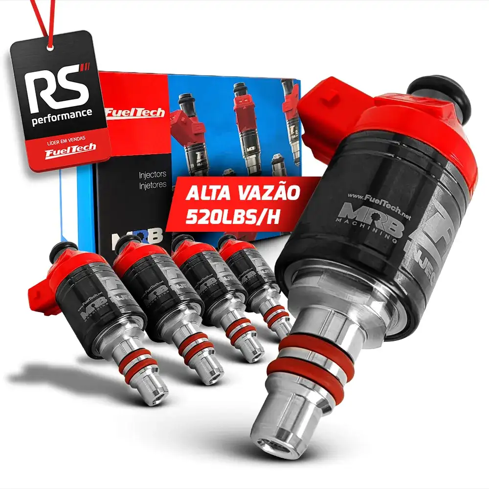 Kit 5 Bicos Injetores Baixa Impedância Ft Injector 520lbs/h