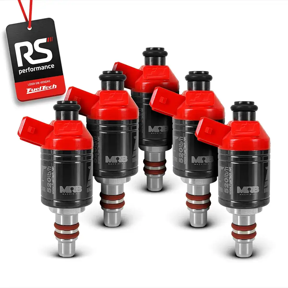 Kit 5 Bicos Injetores Baixa Impedância Ft Injector 520lbs/h