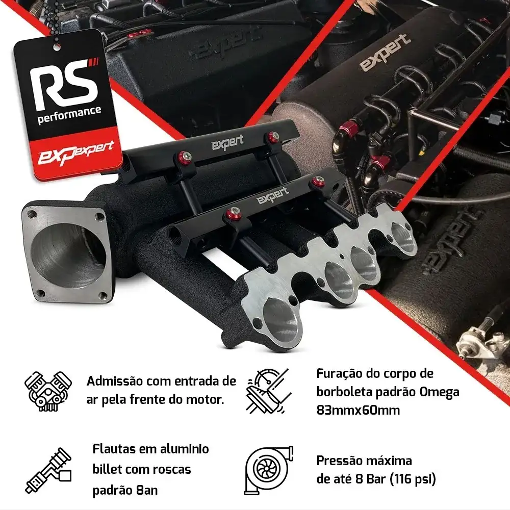 Coletor Admissão Expert Street Ap 8v Texturizado + Brindes