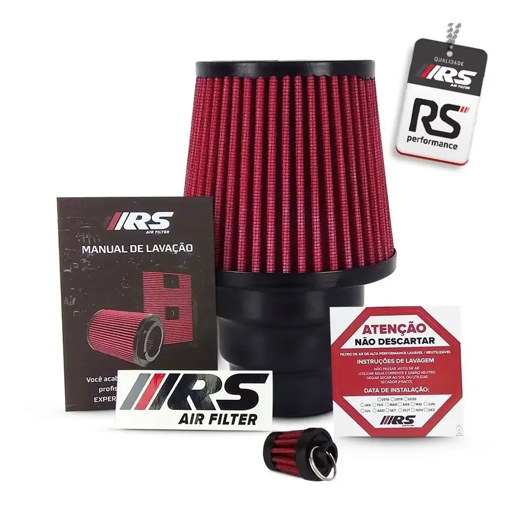 Filtro De Ar Esportivo Duplo Fluxo Multi678d Vermelho