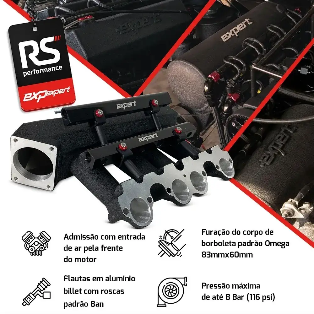 Coletor Admissao Vw Ap 8v Fluxo Unilateral Single Preto Text