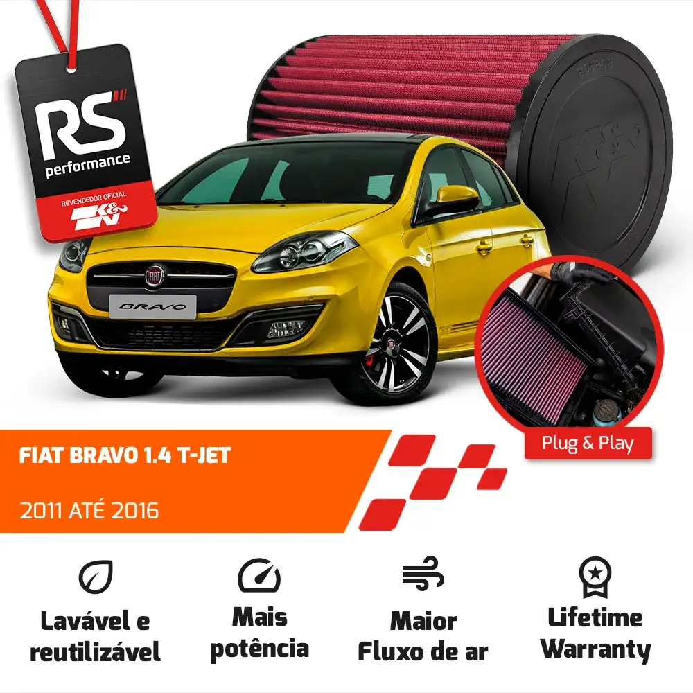 Filtro De Ar Esportivo K&n Inbox Fiat Bravo 1.4 T-jet 2011 +