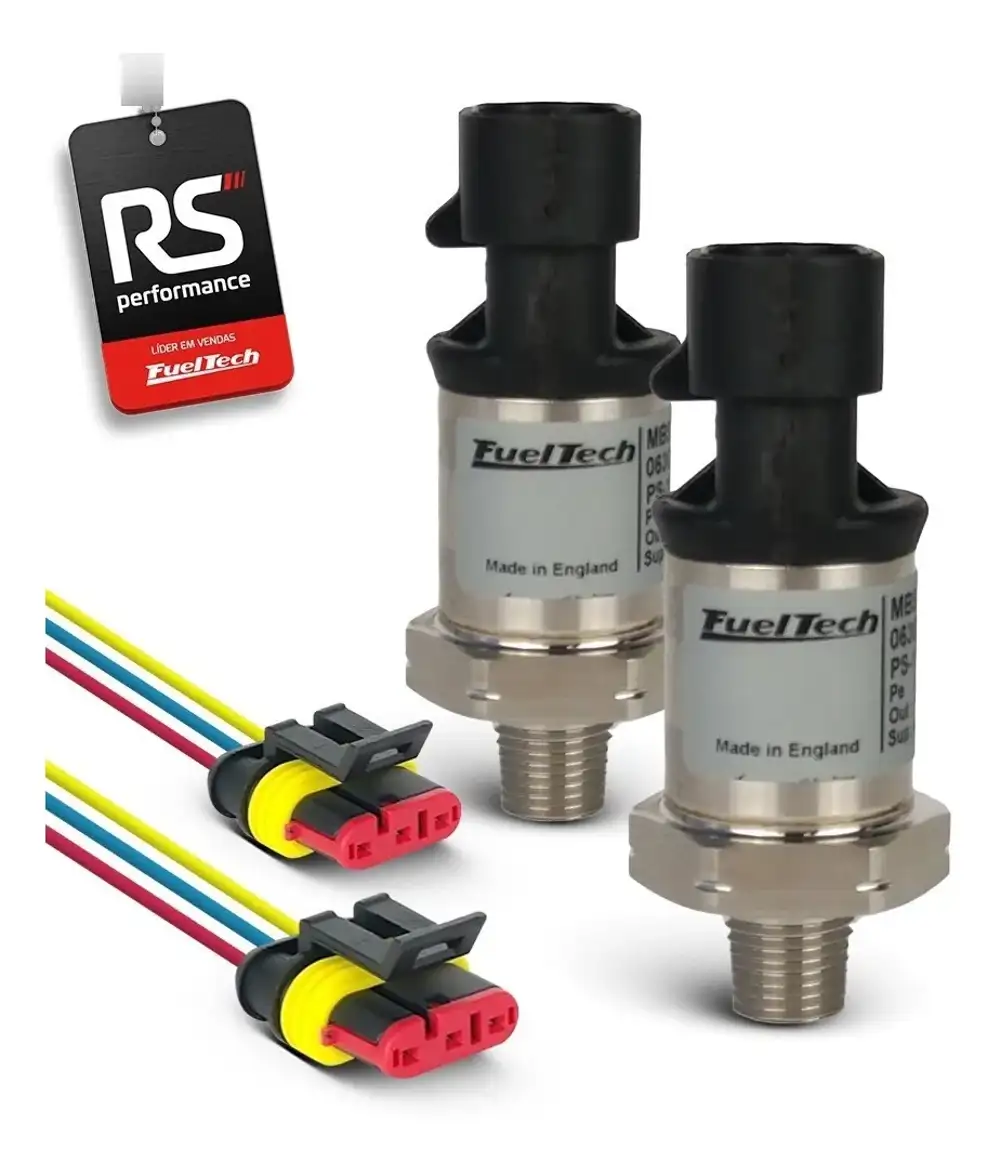 Kit de 2 Sensores De Pressão Ps-10b Fueltech Com 2 Conectores