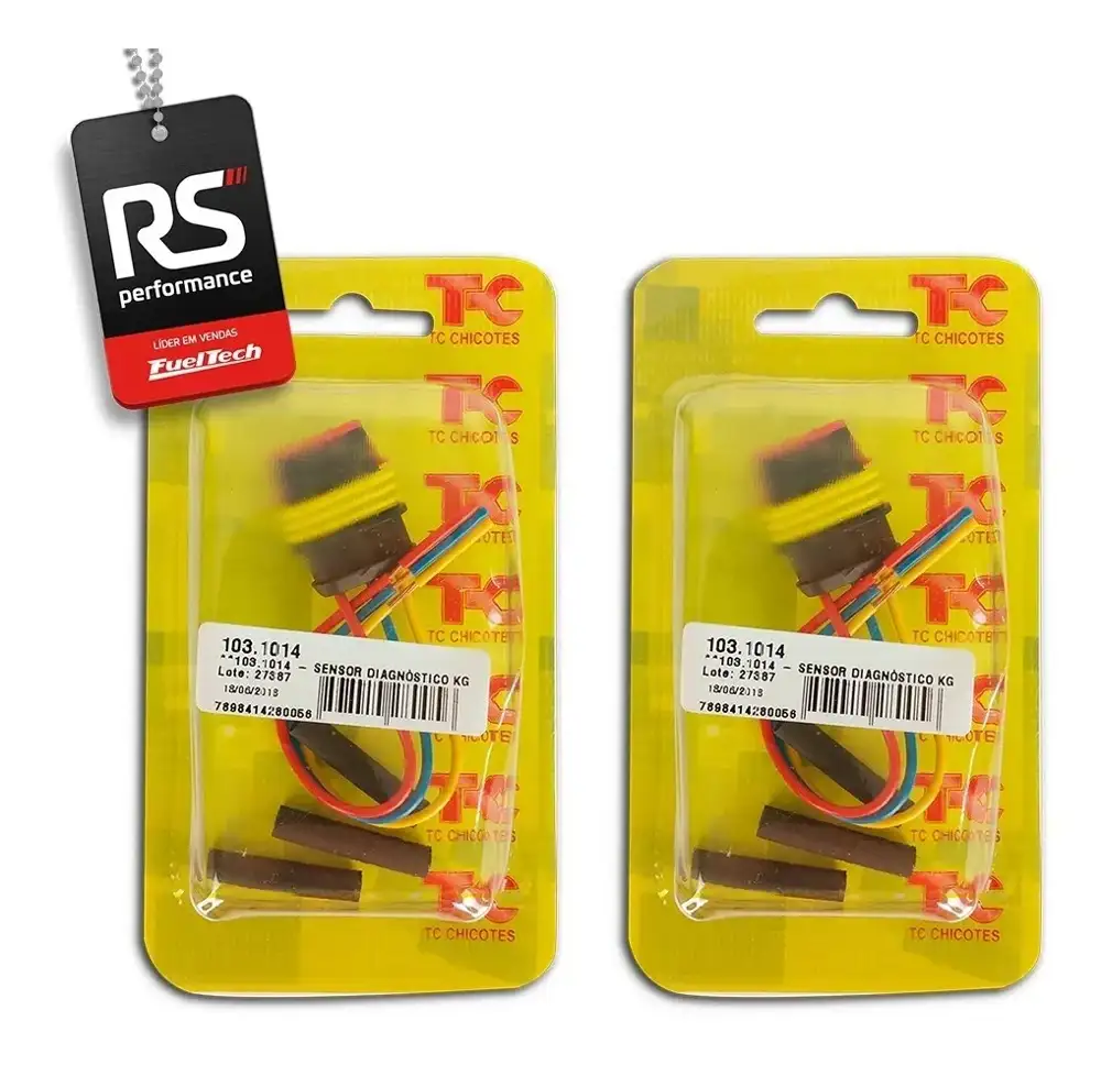 Kit de 2 Sensores De Pressão Ps-10b Fueltech Com 2 Conectores