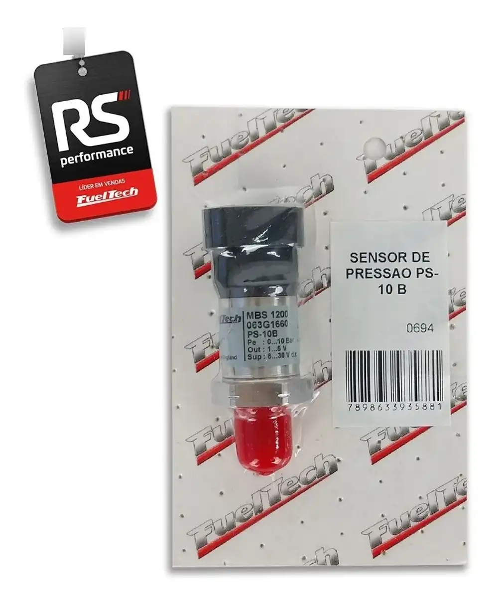 Kit Sensor De Pressão Ps-10b Fueltech Com Conector