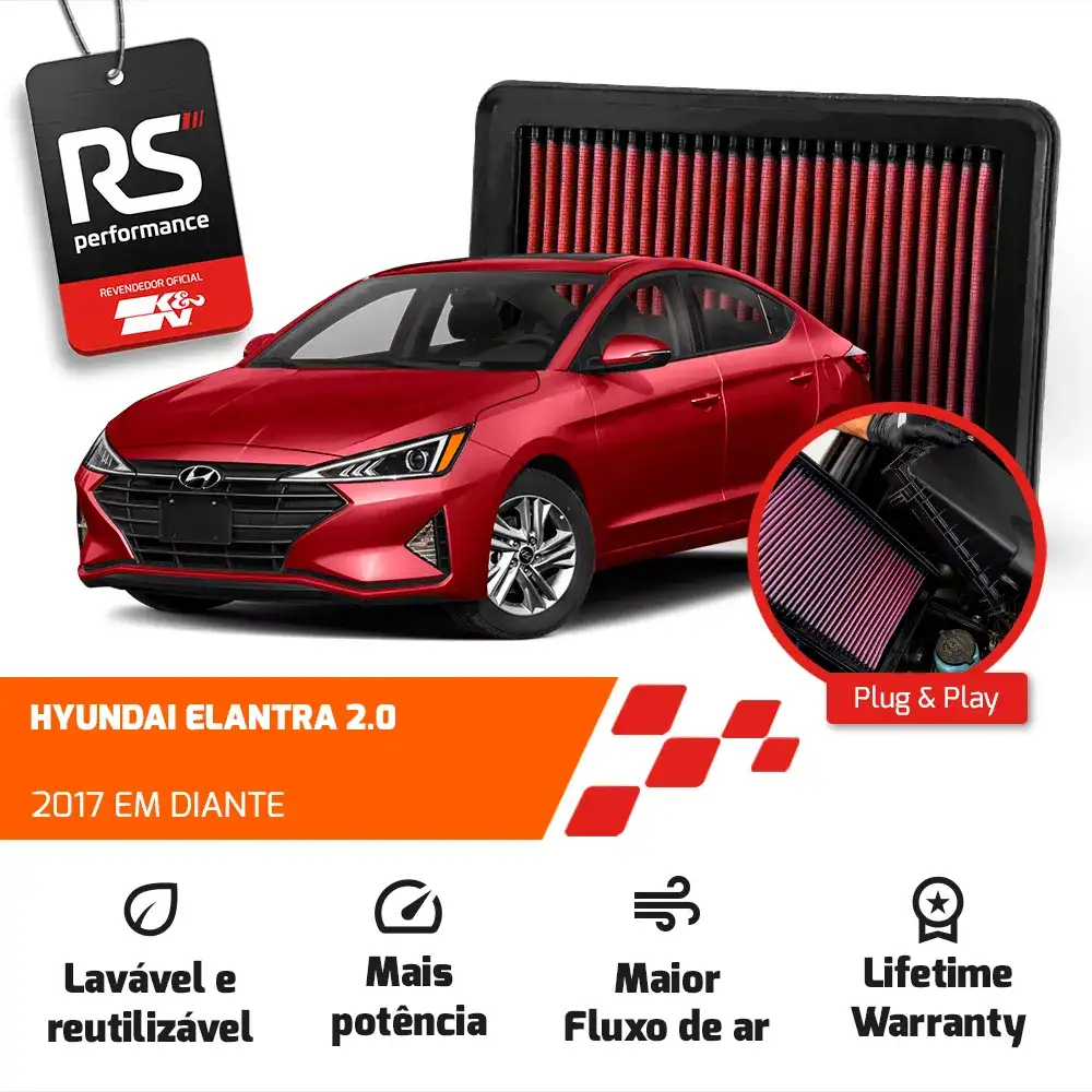 Filtro De Ar Esportivo K&n Inbox Elantra 2.0 2017 Em Diante