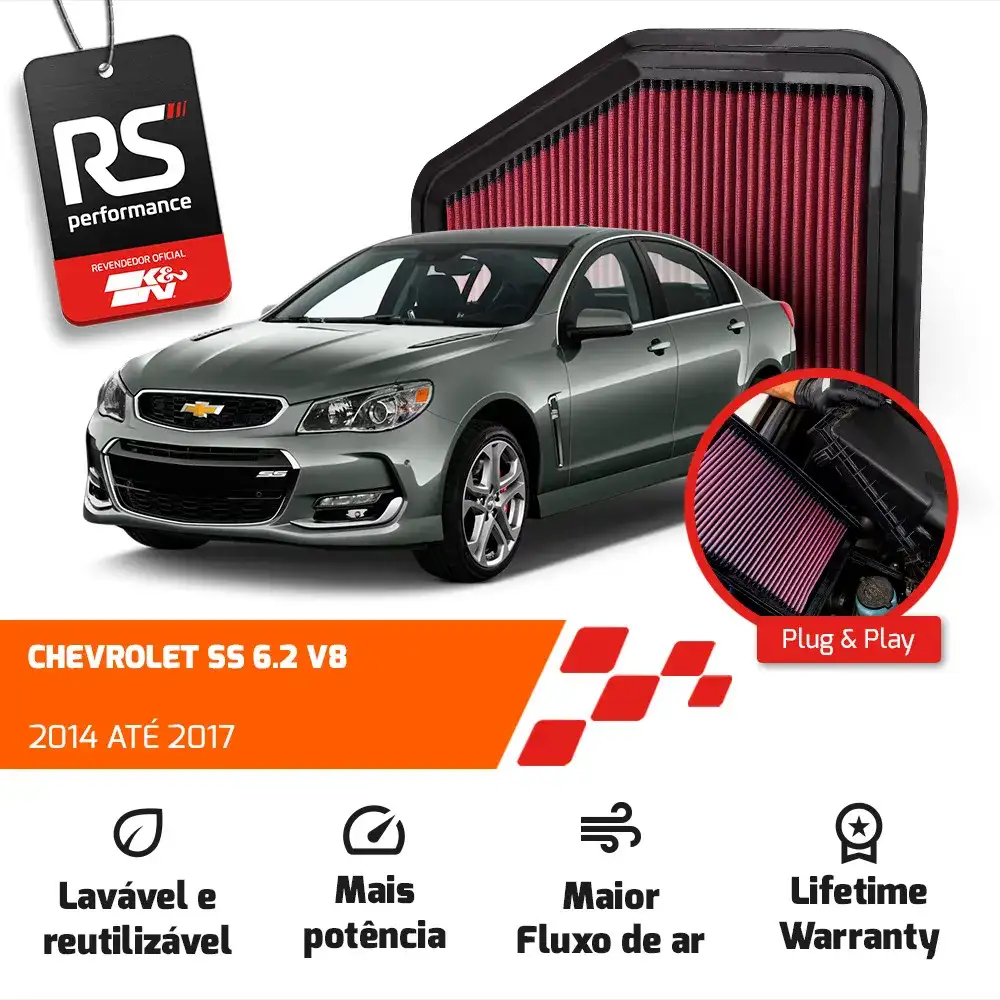 Filtro Esportivo Inbox Chevrolet Ss 6.2 V8 2014 Até 2017