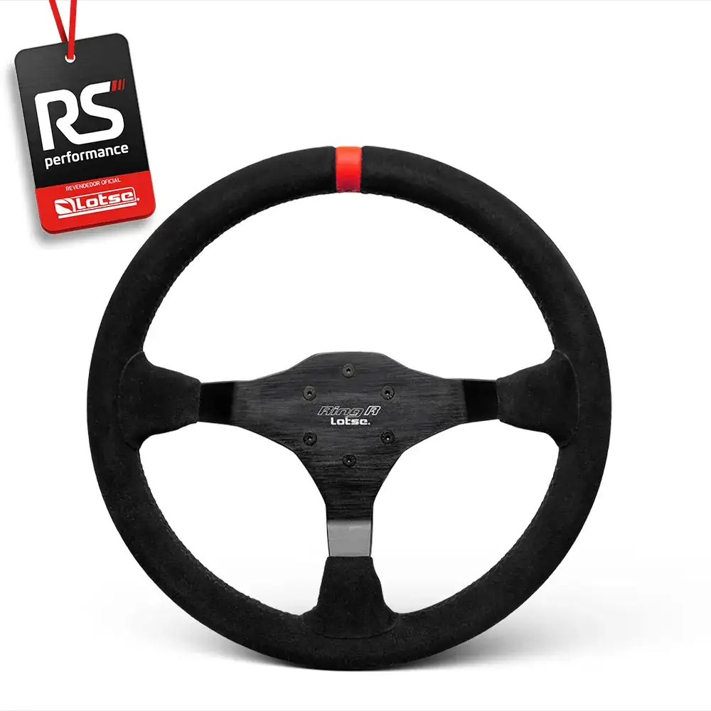 Volante Ring R Lotse Em Camurça Preta - 3 Opções De Cores