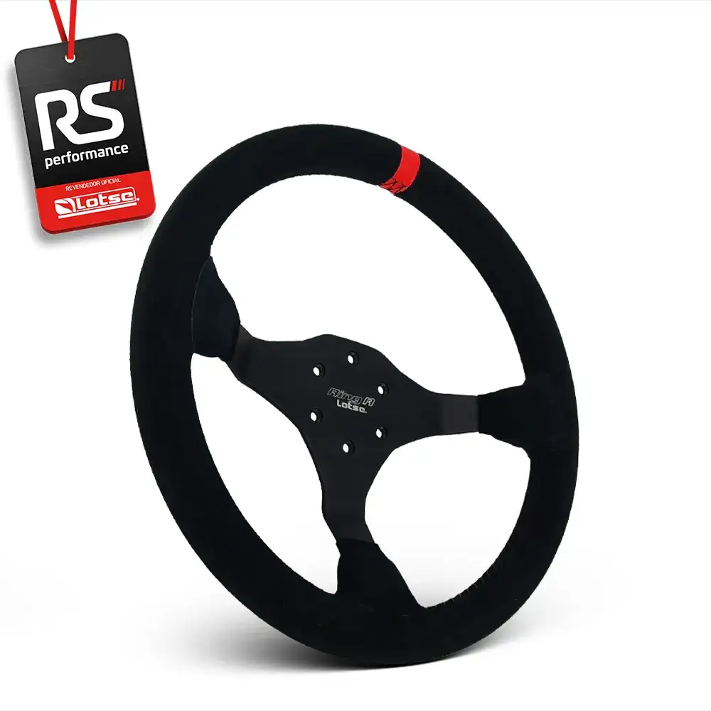 Volante Ring R Lotse Em Camurça Preta - 3 Opções De Cores