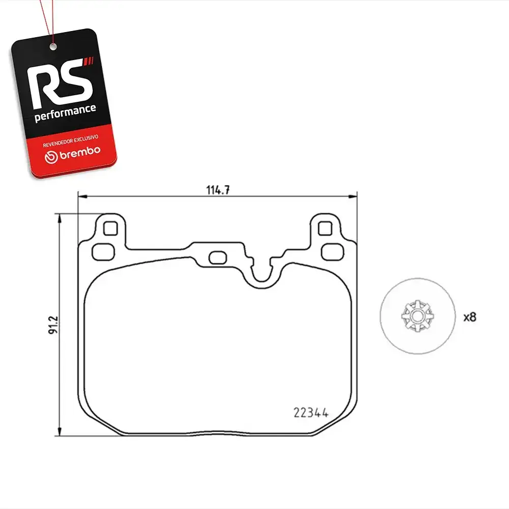 Pastilha De Freio Mini Cooper Jcw 2.0 231cv 17 Em Diante