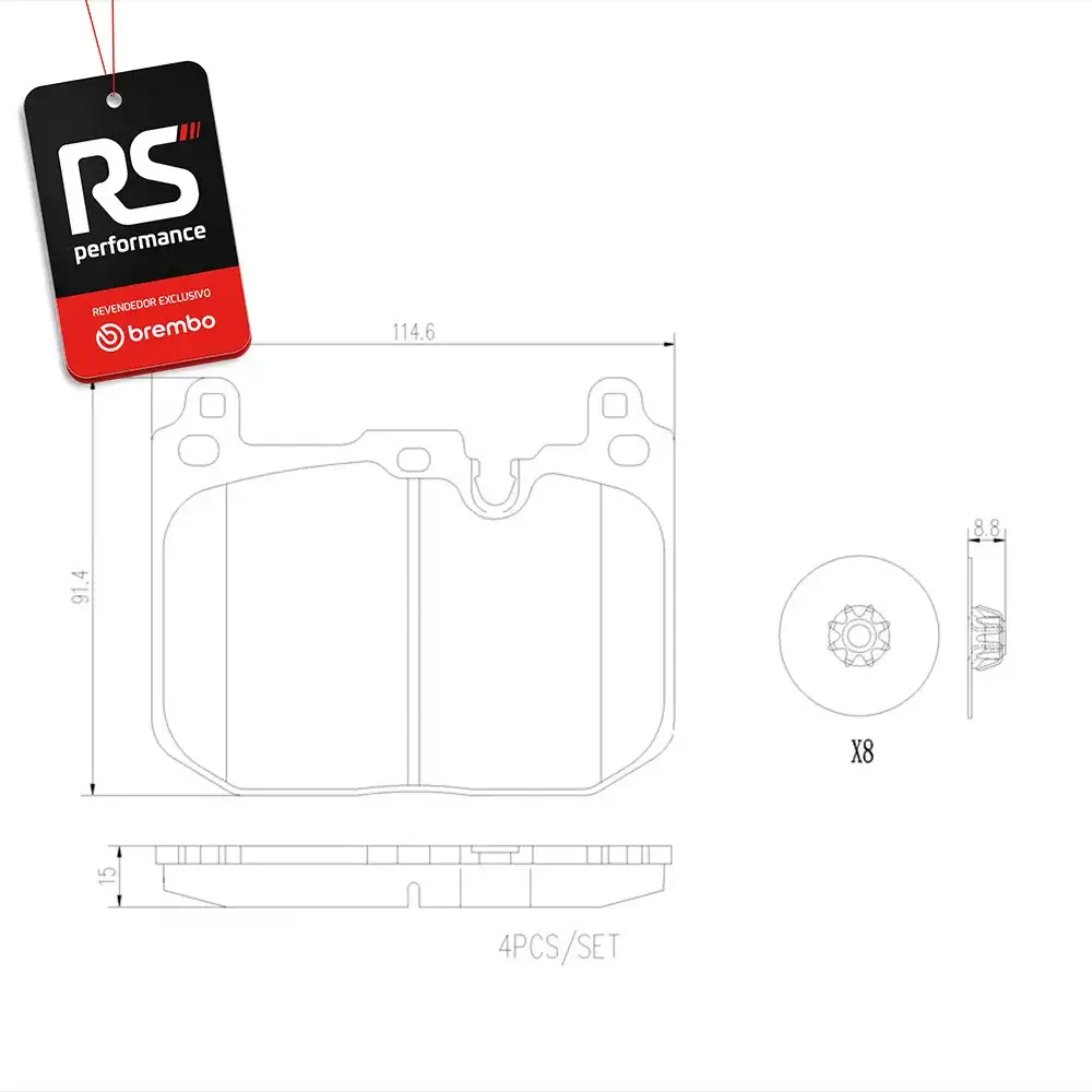 Pastilha De Freio Mini Cooper Jcw 2.0 231cv 17 Em Diante