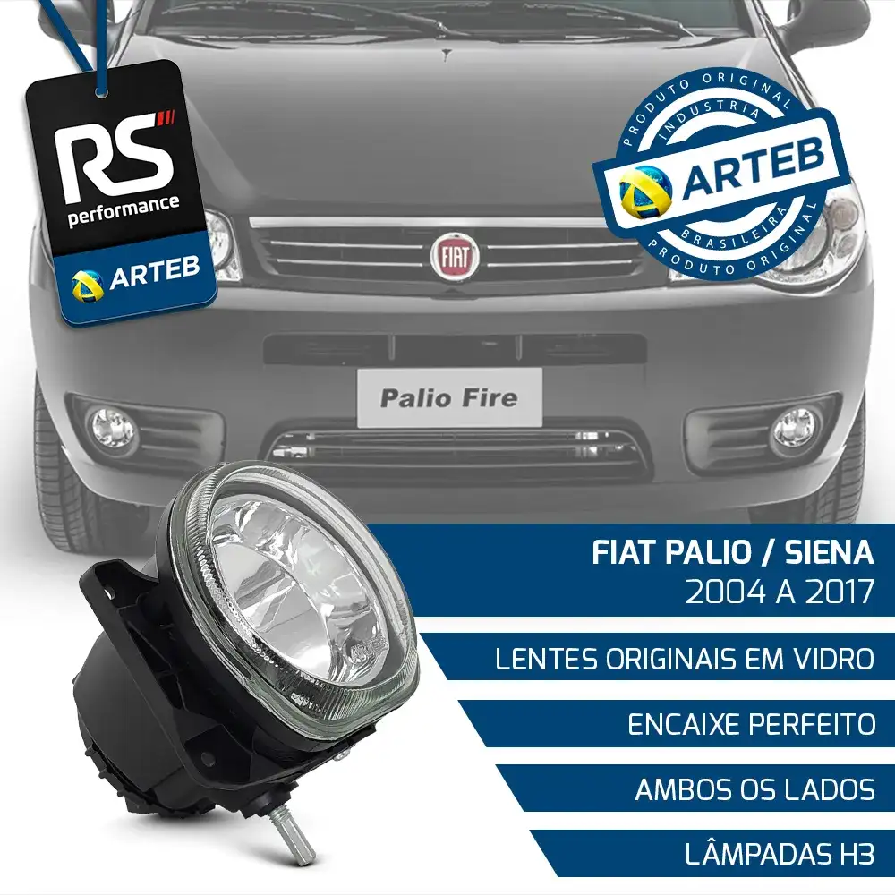 Farol Auxiliar Palio Siena 2004 / 2017 - Direita Ou Esquerda