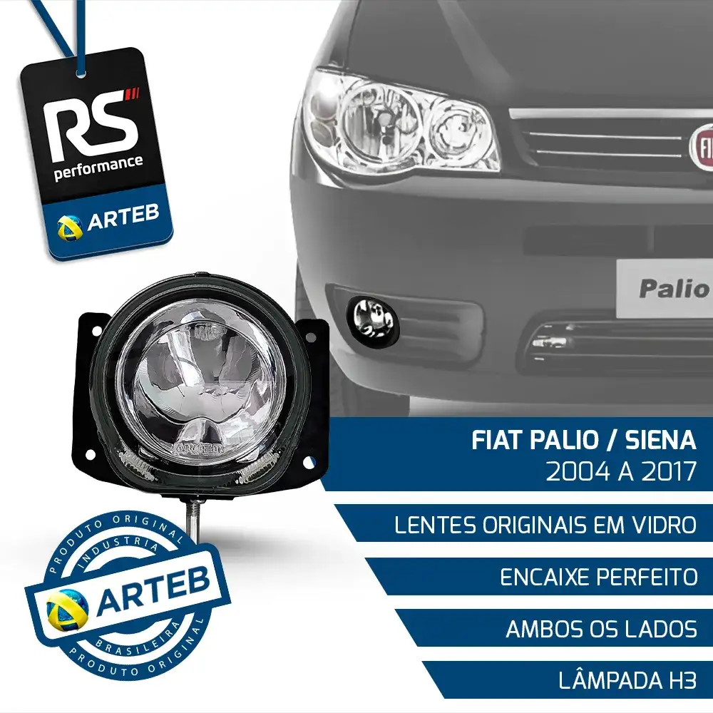 Farol Auxiliar Palio Siena Longo Alcance 04/17 - Esq Ou Dir