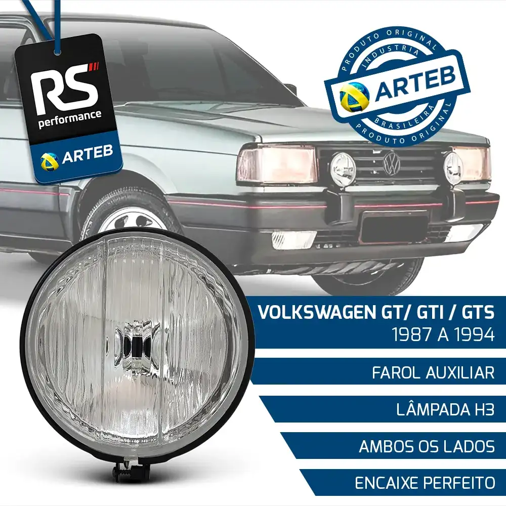 Farol Auxiliar Fusca Gol Gt Gti Gts 1984 / 1994 - Dir Ou Esq