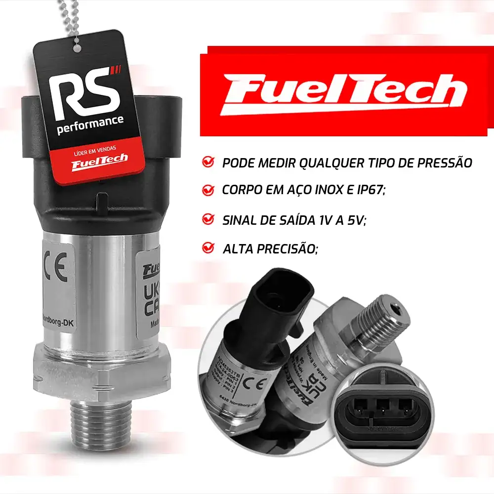 Sensor De Pressão Ps-20 B Fueltech - 3022002781