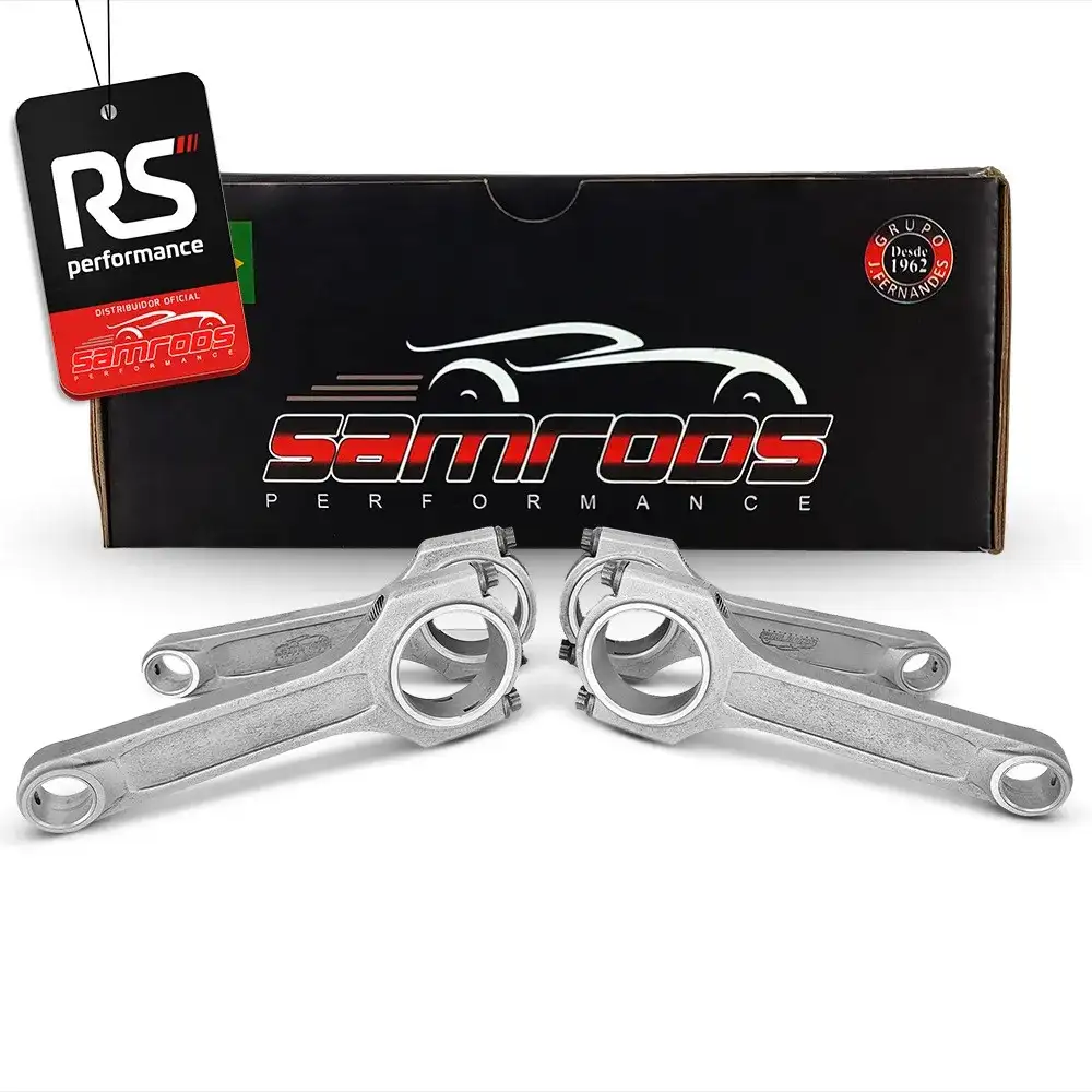 JOGO DE 4 BIELAS SAMCAMS PERFIL I BEAM MOTOR AP 1200CV PINO 20MM
