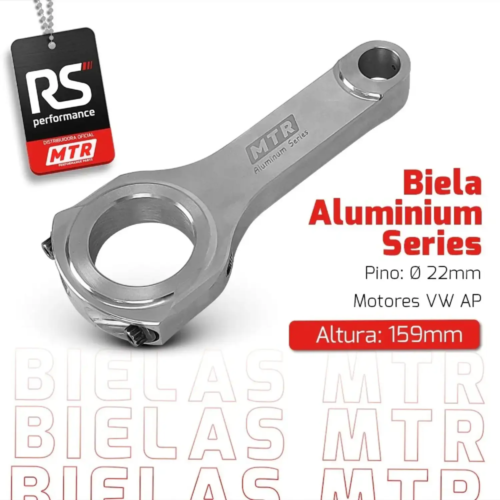 Kit 4 Bielas Mtr Vw Ap Aluminiun Series 159mm Pino 22 1200cv