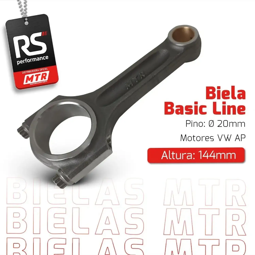 Jogo De 4 Bielas Mtr Vw Ap Basic Line 144mm Pino 20 De 900cv