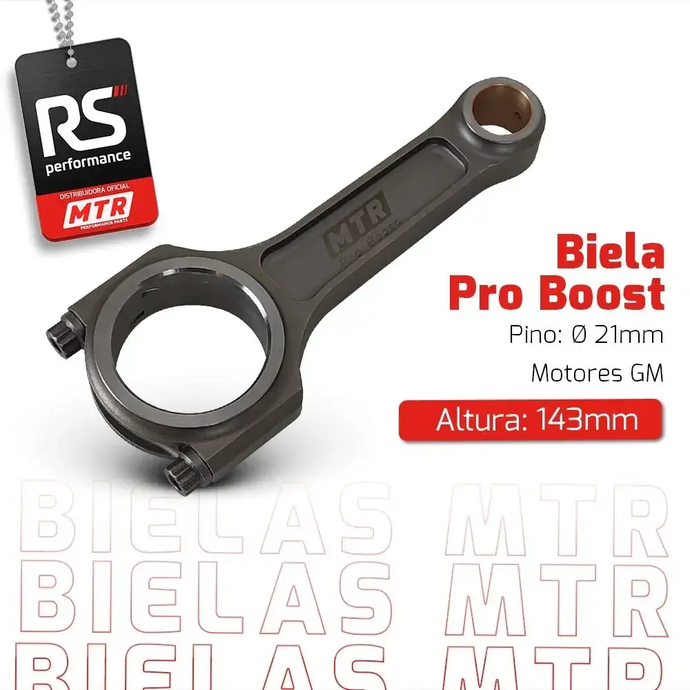 Jogo De 4 Bielas Mtr Gm Pro Boost 143mm Pino 21mm 1000cv