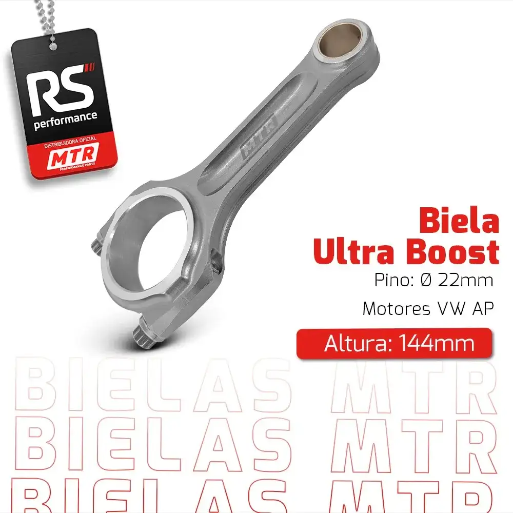 Jogo 4 Bielas Mtr Vw Ap Ultra Boost 144mm Pino 22mm 1400cv