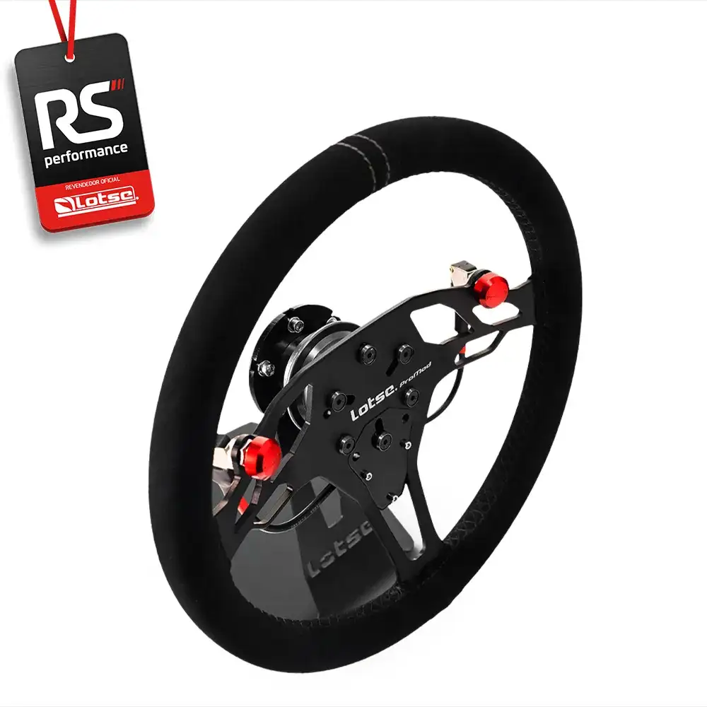 VOLANTE PROMOD REVESTIDO EM CAMURCA (2 BOTOES + CABO 5 VIAS C/PLUG)