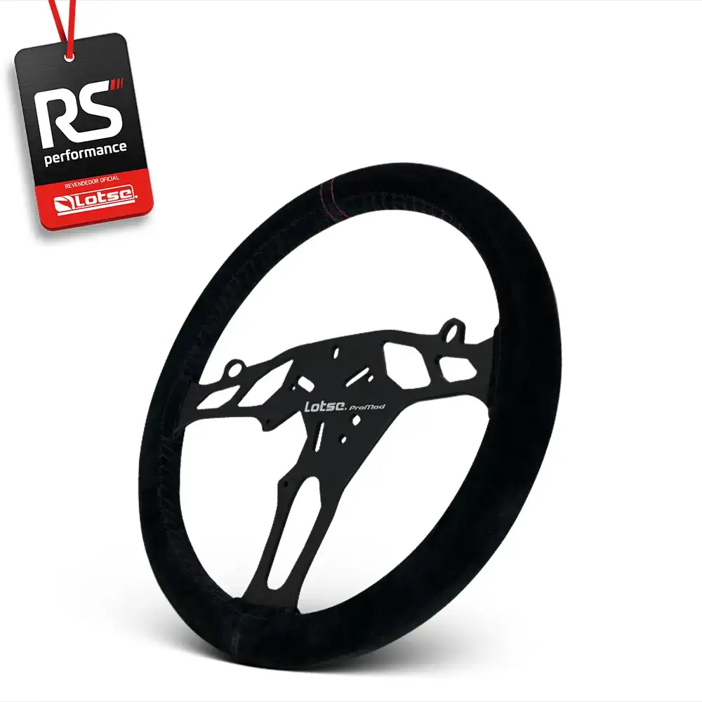 VOLANTE PROMOD REVESTIDO EM CAMURCA (2 BOTOES + CABO 5 VIAS C/PLUG)