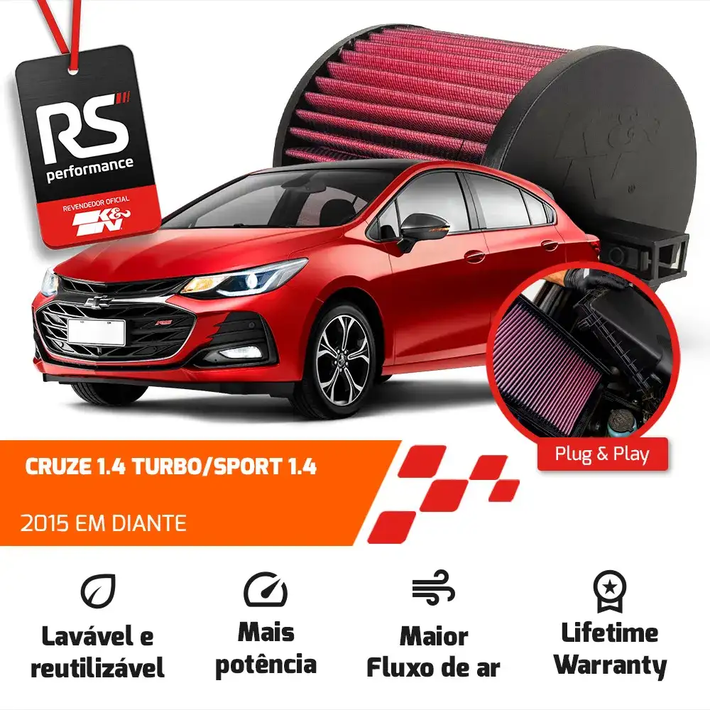 Filtro Esportivo Inbox Gm Cruze 1.4 Turbo 2015 Em Diante