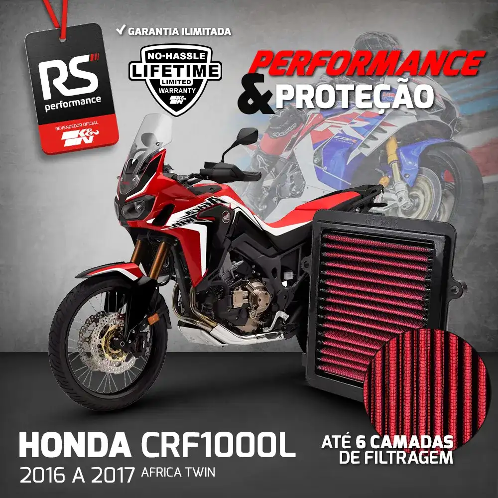 Filtro De Ar Esportivo K&n Honda Crf1000l Africa Twin 998