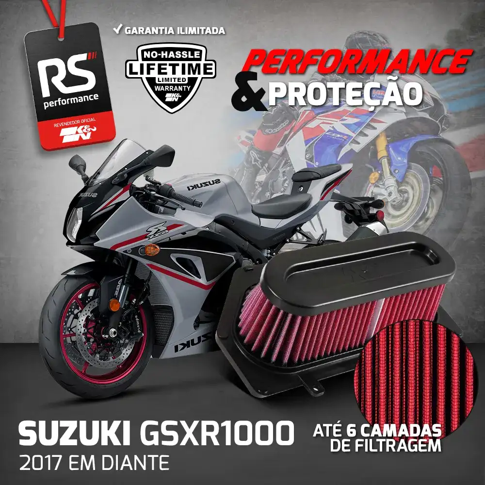 Filtro Esportivo Inbox Suzuki Gsx-r Srad 1000 2017 Em Diante