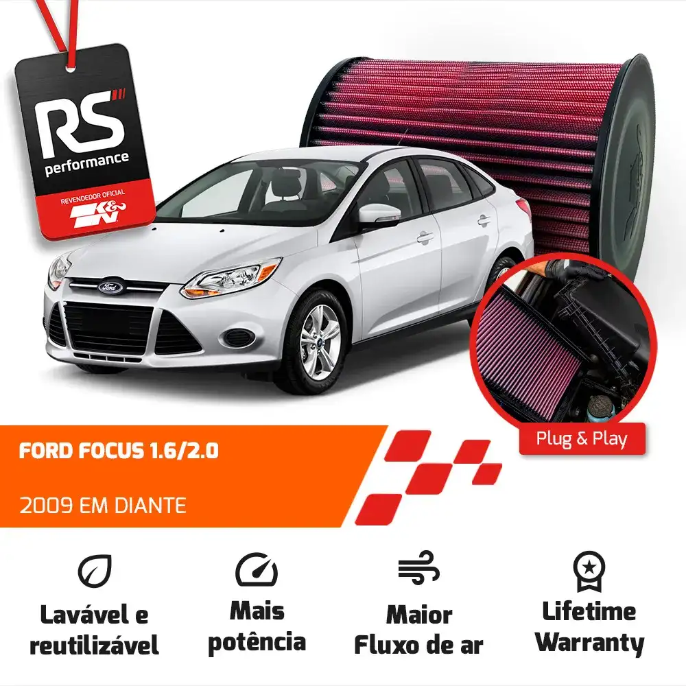 Filtro De Ar Esportivo K&n Ford Focus 1.6 | 2.0 E-2993
