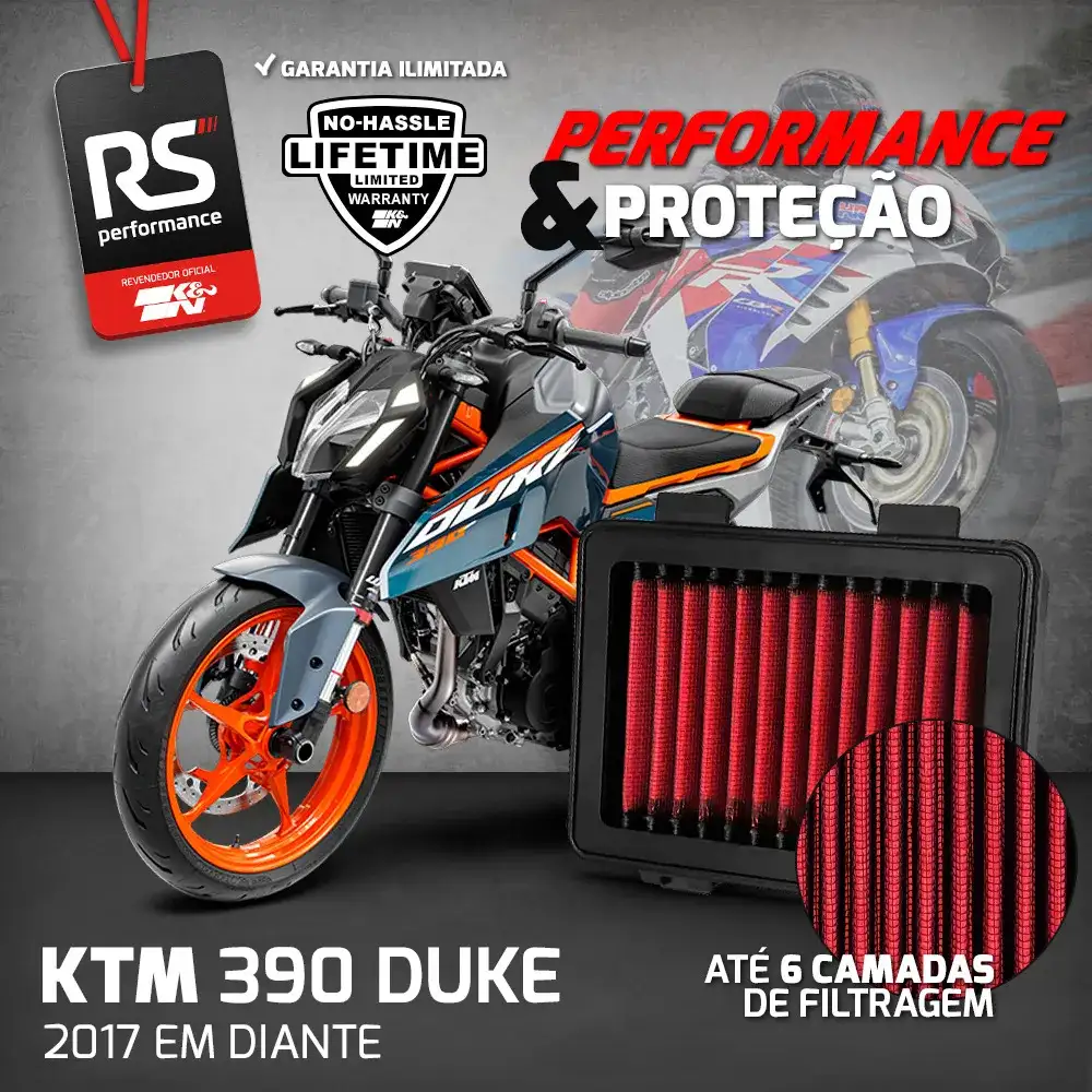 Filtro De Ar Esportivo Inbox Kt-1217 K&n Ktm 390 Duke