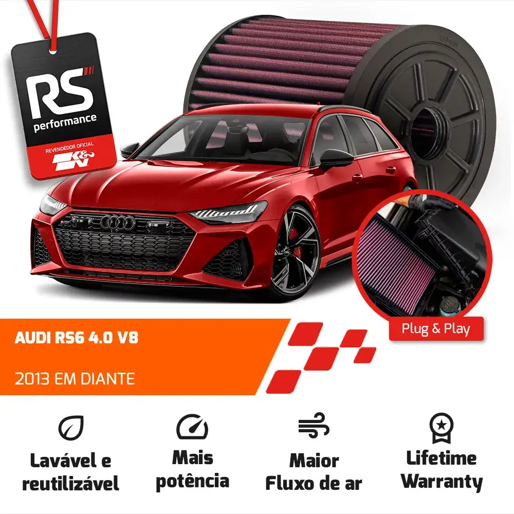 Filtro De Ar Esportivo Inbox K&n Audi Rs6 / Rs7 4.0 V8 E0664