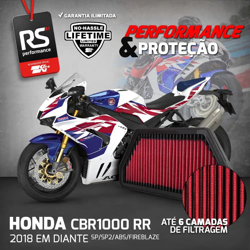 Filtro Esportivo Inbox Honda Cbr1000 Rr 2018 Em Diante
