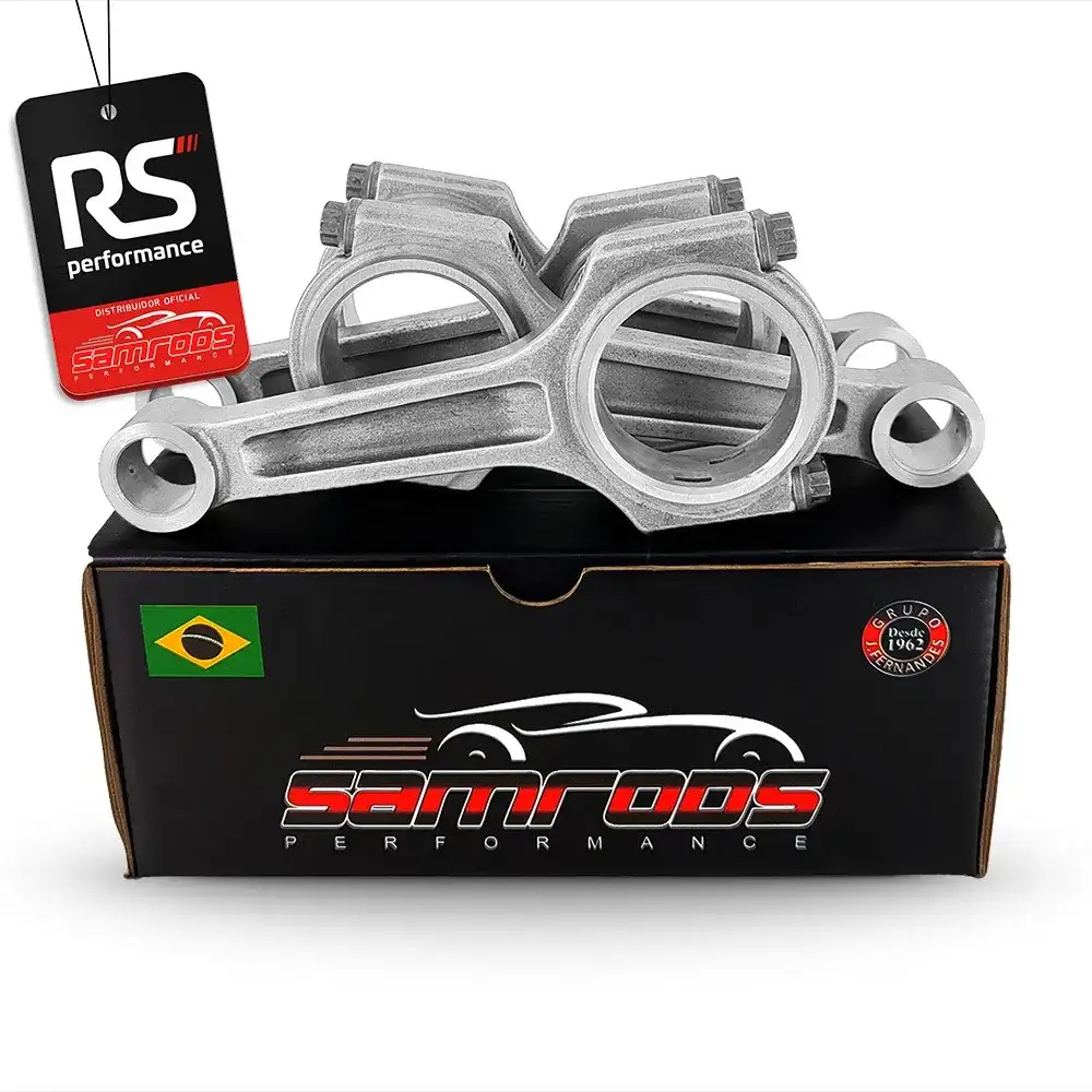 JOGO DE 4 BIELAS SAMCAMS PERFIL I BEAM MOTOR GM 2.0 800CV PINO 18MM