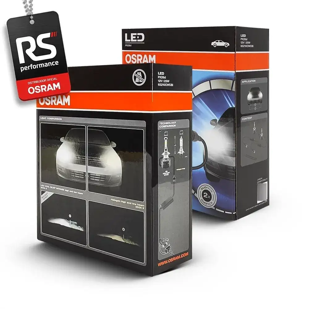 Kit Par Lâmpadas Led Osram H7 Px26d 6000k Farol Alto / Baixo