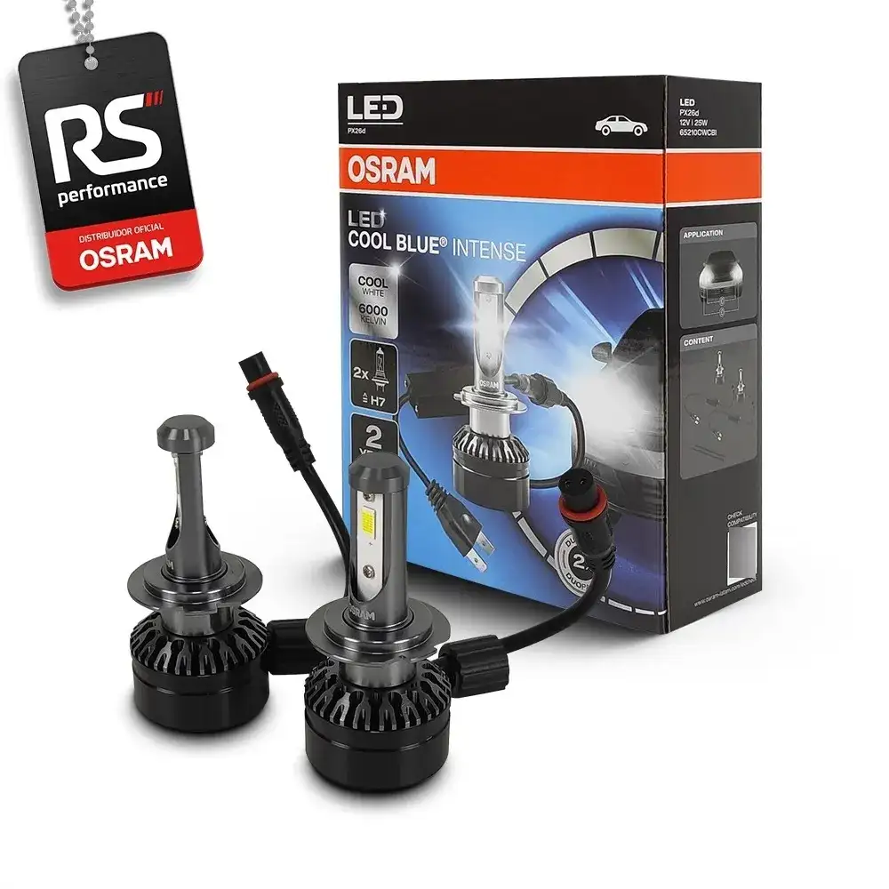 Kit Par Lâmpadas Led Osram H7 Px26d 6000k Farol Alto / Baixo