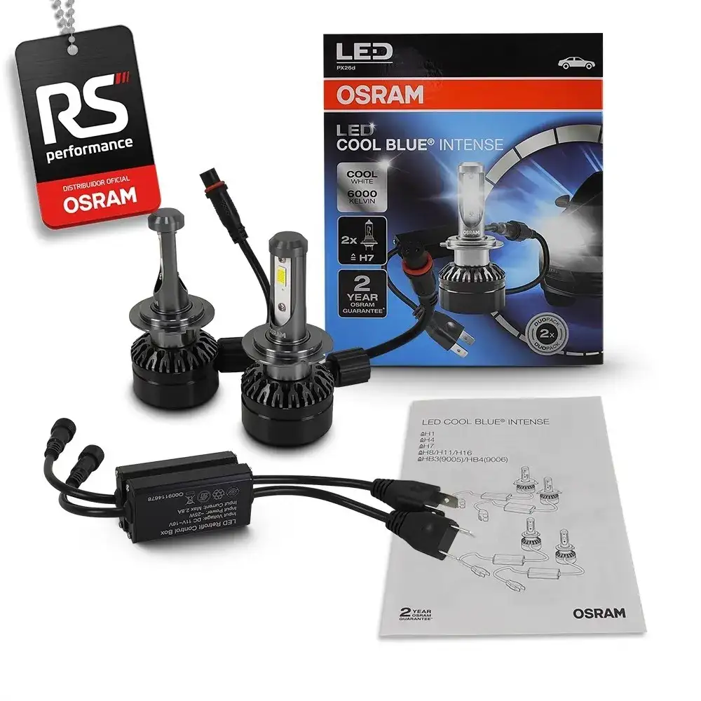 Kit Par Lâmpadas Led Osram H7 Px26d 6000k Farol Alto / Baixo
