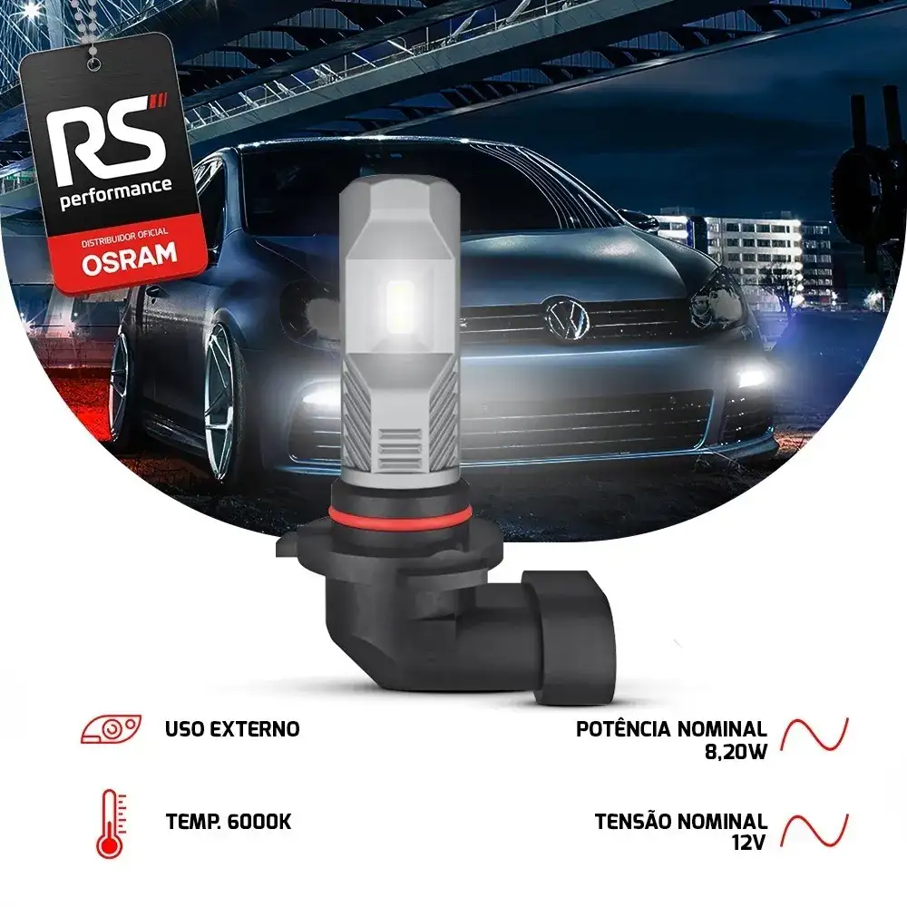 Kit Par Lâmpada Led Osram H10 Ledriving Py20d Luz De Neblina