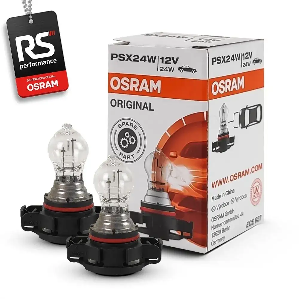 Kit Par Lâmpada Auxiliares Halógena Psx24w Osram Luz Neblina