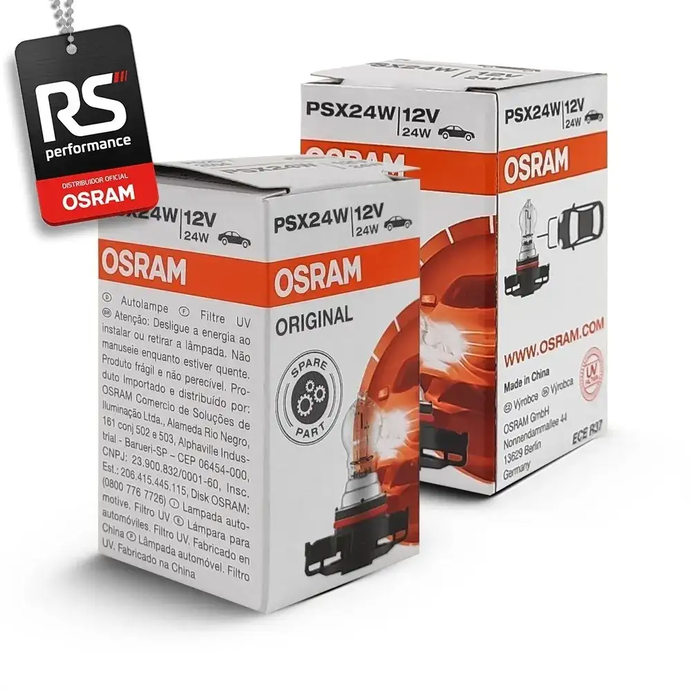 Kit Par Lâmpada Auxiliares Halógena Psx24w Osram Luz Neblina