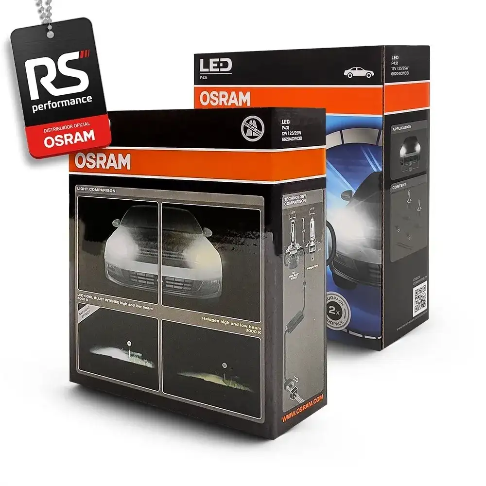 Kit Par Lâmpadas Led Osram H4 P43t 6000k Farol Neblina