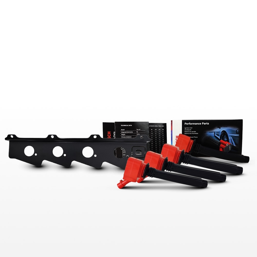 Kit de Régua COMPE + 4 Bobinas de Ignição Bosch Red de Alta Performance para motores Ap 8V de 1000cv