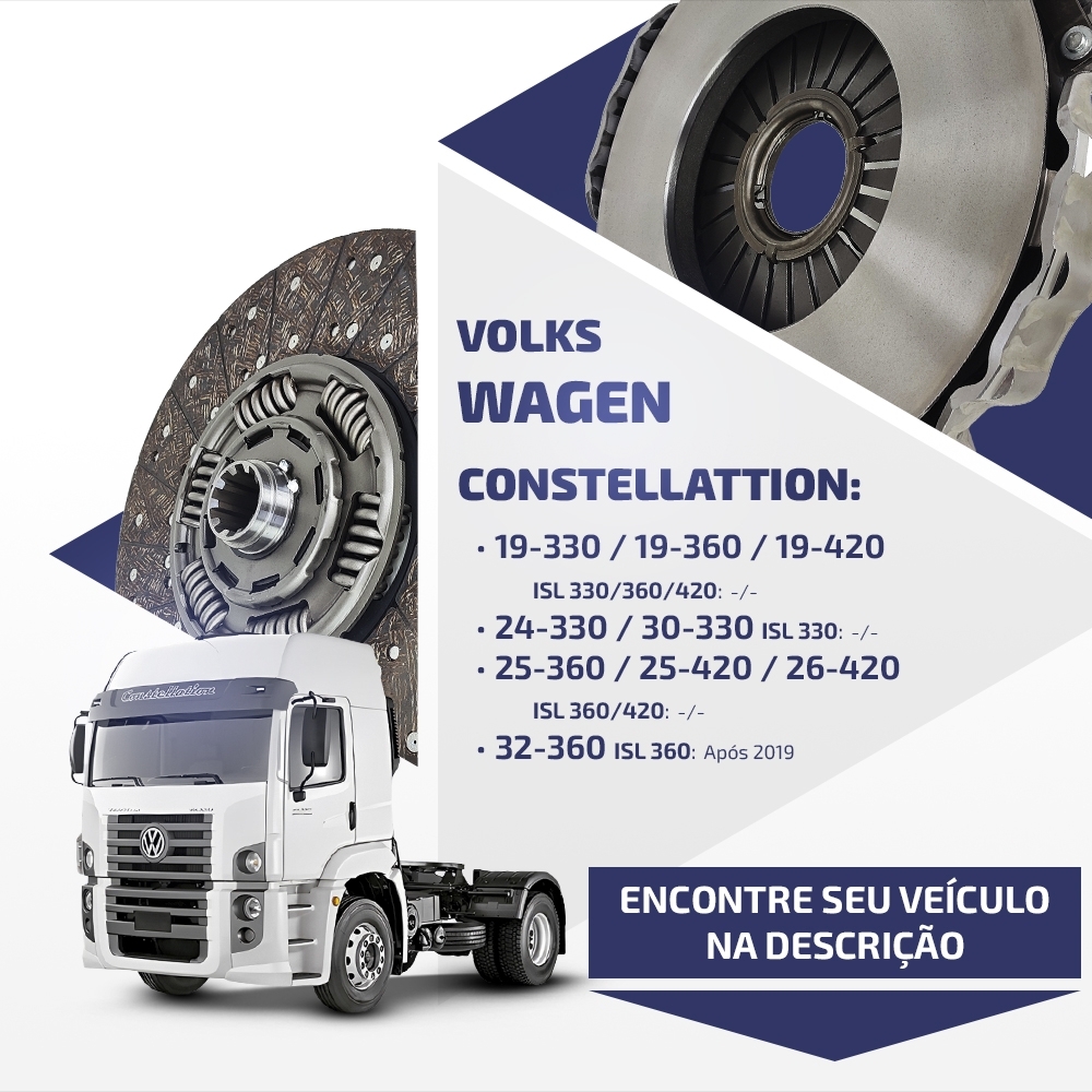 Embreagem VW Constellation 430mm ISL Cummins 9/330/360/420