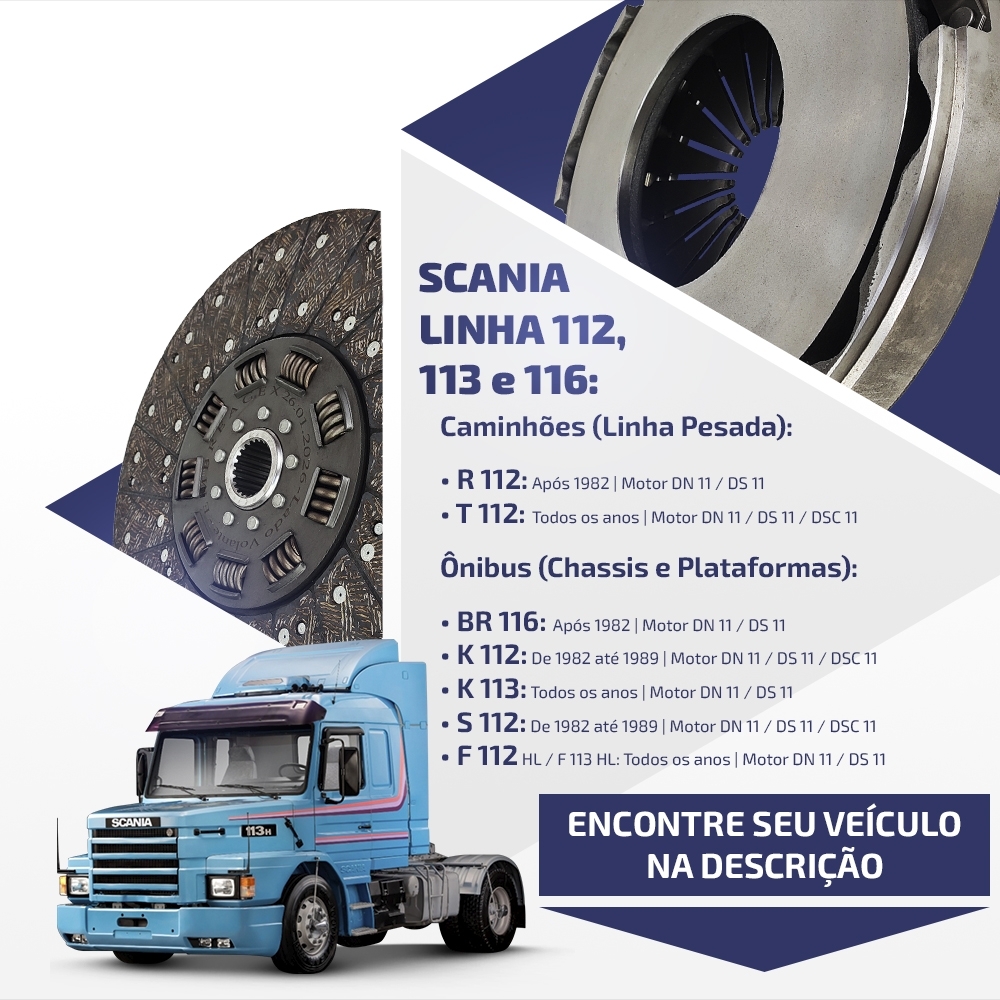 Embreagem Scania 112/113/116 420mm Motor DN/DS/DSC 11 6201