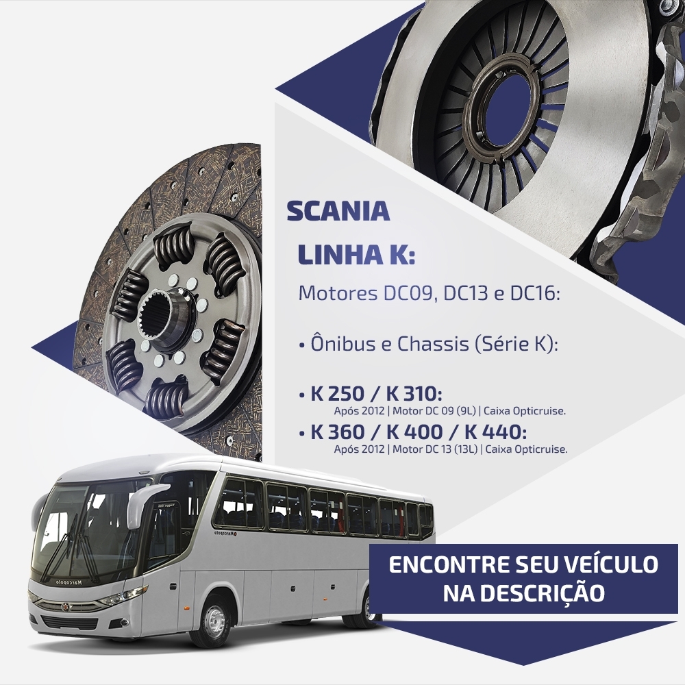 Embreagem Scania P/G/R/K 430mm Motor DC 09/13/16 6453