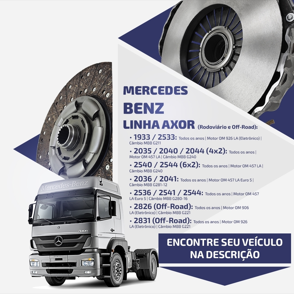 Embreagem Mercedes Axor/Atron/LS/S 430mm OM457/906/926 6535